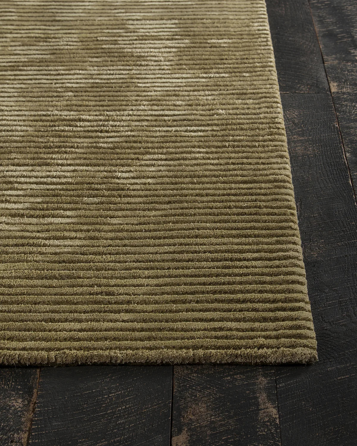 Chandra Angelo ANG-26202 Green rug, corner detail