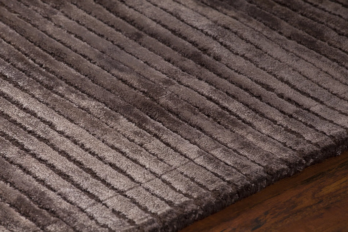 Chandra Angelo ANG-26205 Brown rug, side detail view