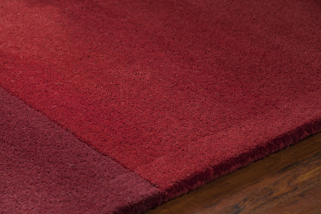 Chandra Antara ANT-109 Red and Black rug, side detail view
