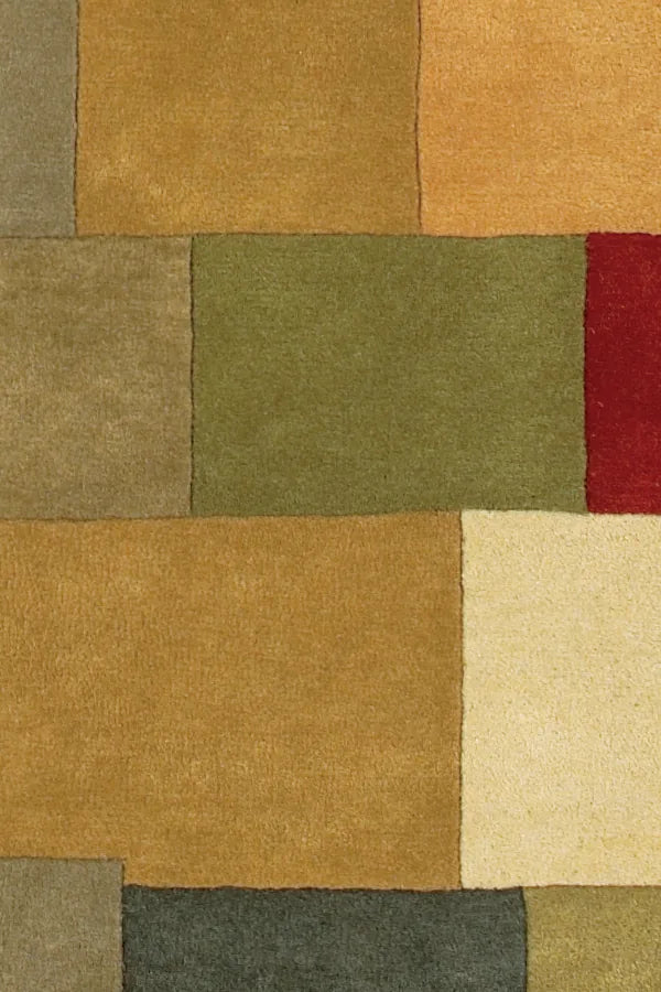 Chandra Antara ANT-112 Green and Multi rug, texture close-up