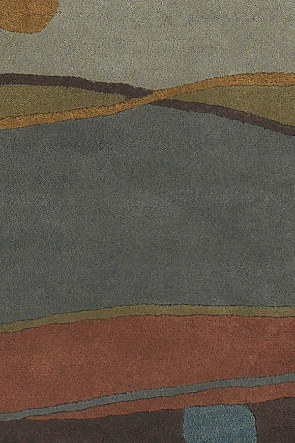 Chandra Antara ANT-117 Grey and Orange and Multi rug, texture close-up
