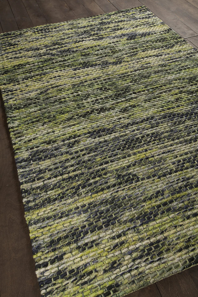 Chandra Argos ARG-51502 Cream and Green rug, angled side view