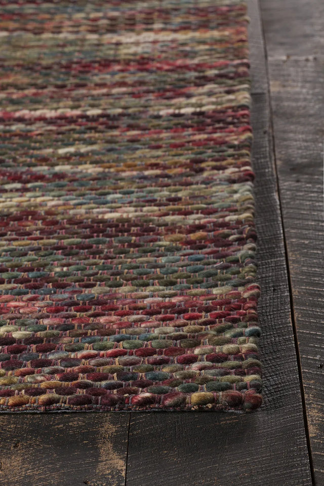 Chandra Argos ARG-51503 Red and Multi rug, corner detail