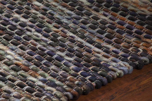 Chandra Argos ARG-51504 Orange and Multi rug, side detail view
