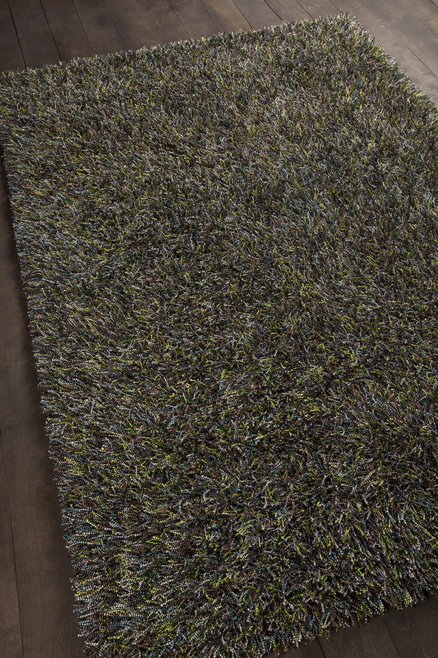 Chandra Astrid AST-14300 Yellow and Brown and Green and Blue and Ivory rug, angled side view