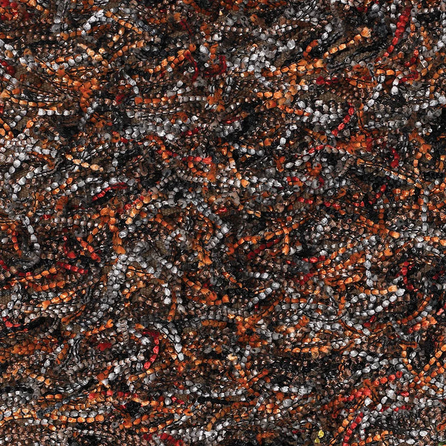 Chandra Astrid AST-14301 Red and Orange and Brown and Grey and Black rug, texture close-up