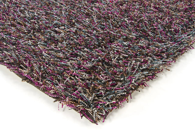 Chandra Astrid AST-14302 Purple and Blue and Brown and Grey and Ivory rug, corner detail