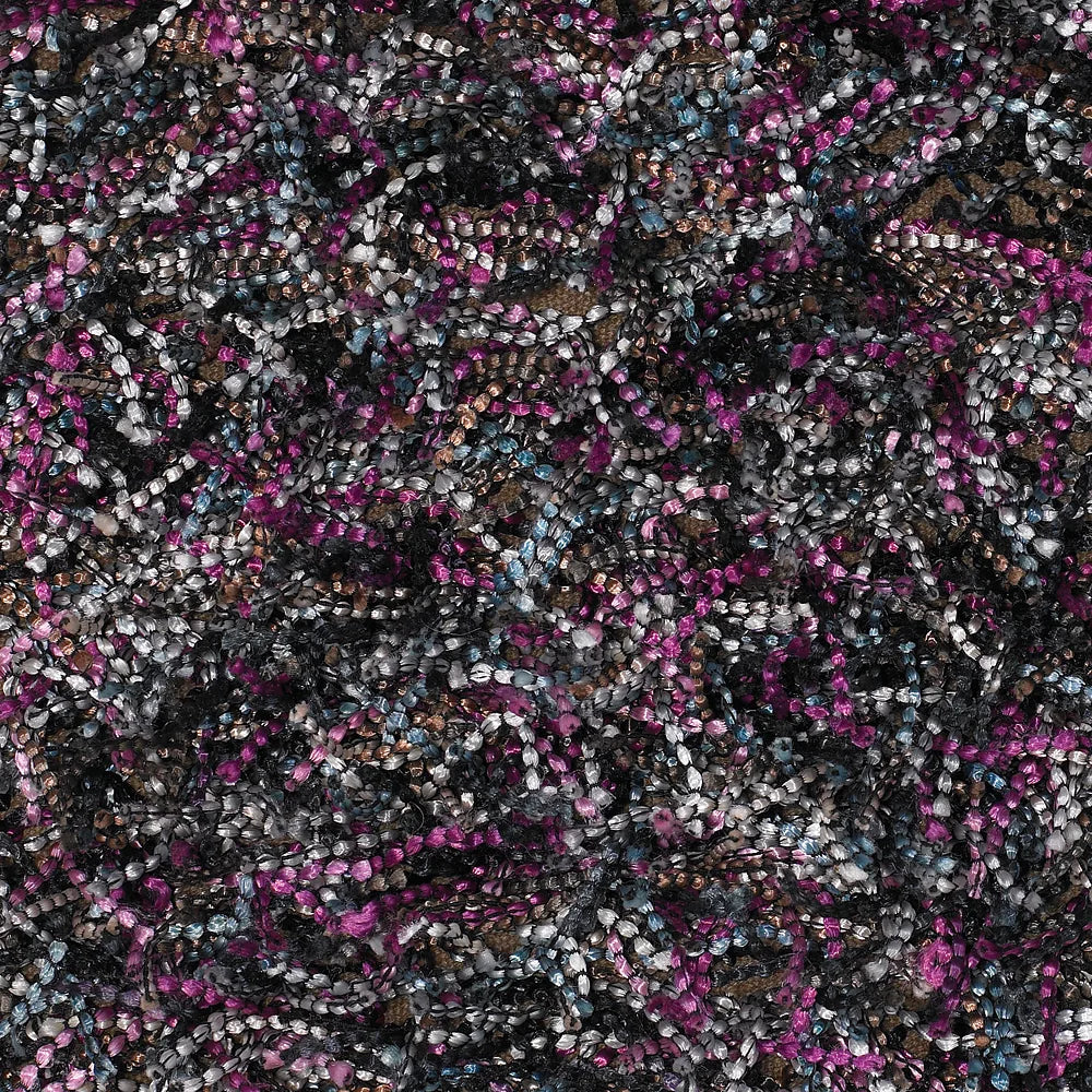 Chandra Astrid AST-14302 Purple and Blue and Brown and Grey and Ivory rug, texture close-up
