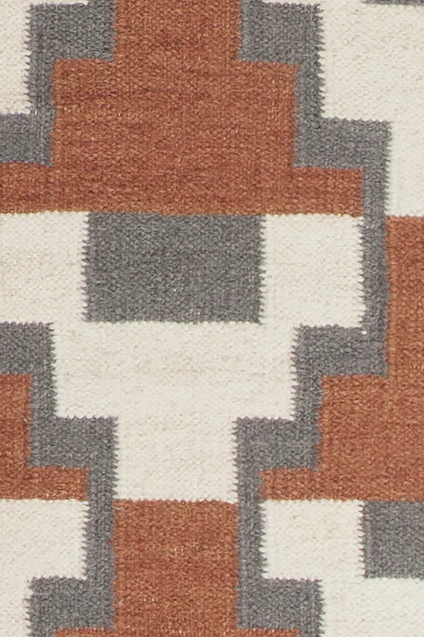 Chandra Avon AVO-34401 Rust and Grey and White rug, texture close-up