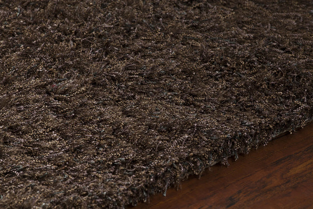 Chandra Barun BAR-21301 Brown and Purple and Gold rug, side detail view