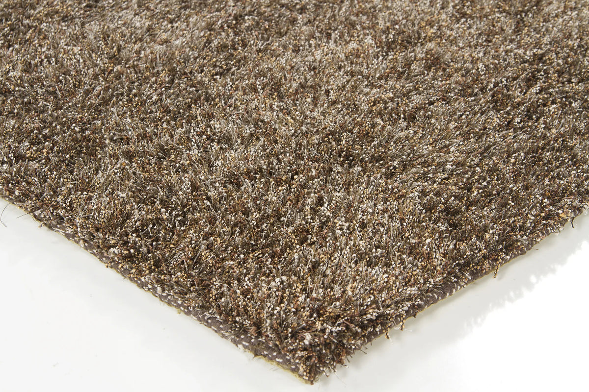 Chandra Barun BAR-21302 Brown and Ivory and Gold rug, corner detail