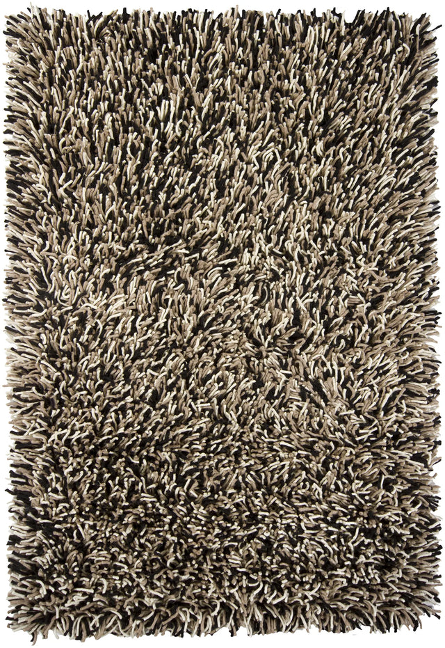 Chandra Big Jos BIG-20800 Black and Taupe and Ivory rug, flat view