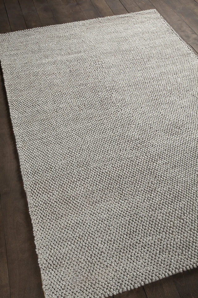 Chandra Burton BUR-34900 Silver rug, angled side view