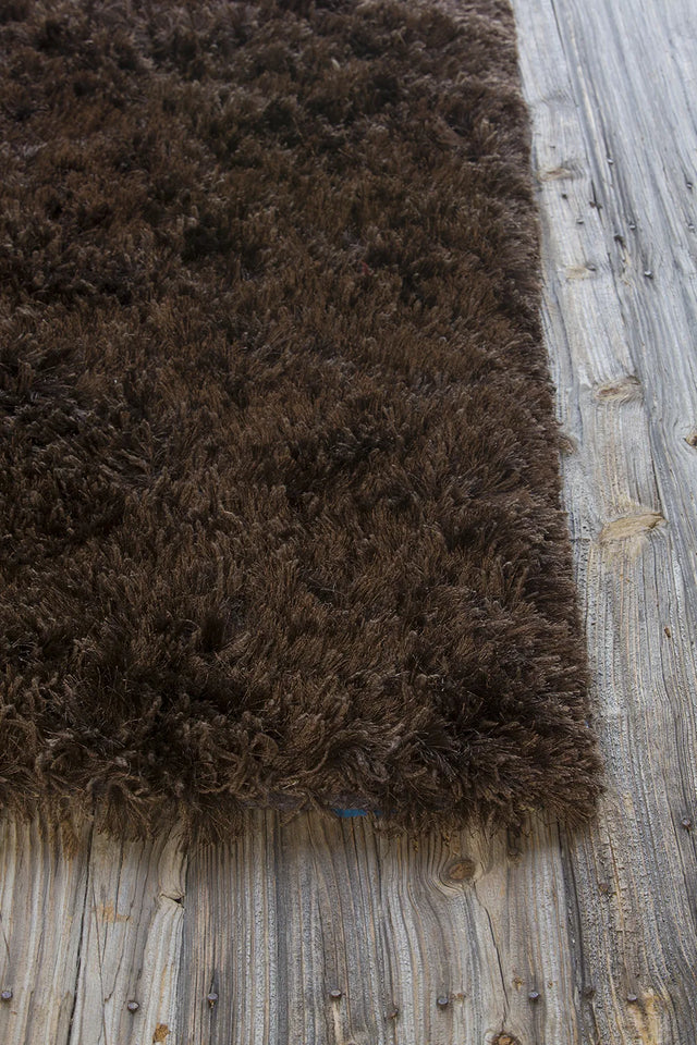 Chandra Celecot CEL-4703 Dark Brown rug, corner detail