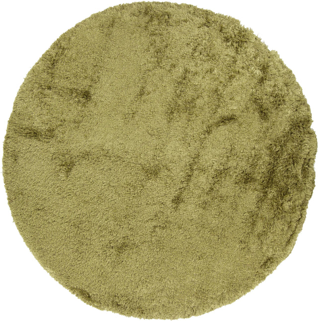 Chandra Celecot CEL-4705 Green round rug, flat view
