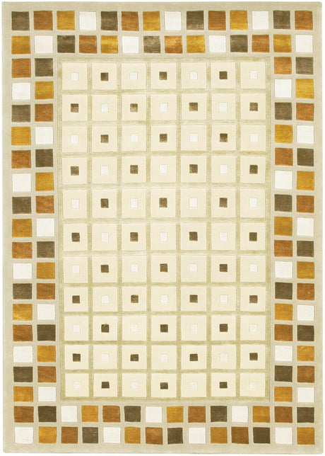 Chandra Aadi Aad1308 Ivory / Brown / Gold / Mocha Rugs.