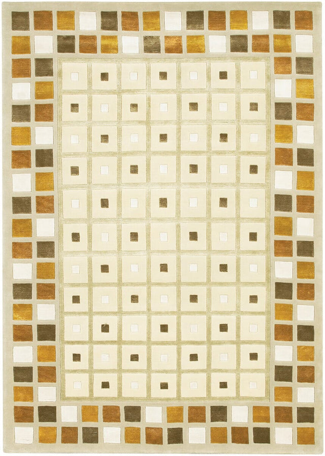 Chandra Aadi Aad1308 Ivory / Brown / Gold / Mocha Rugs.