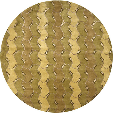 Chandra Aadi Aad1321 Green / Brown / Gold Rugs.