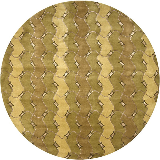 Chandra Aadi Aad1321 Green / Brown / Gold Rugs.