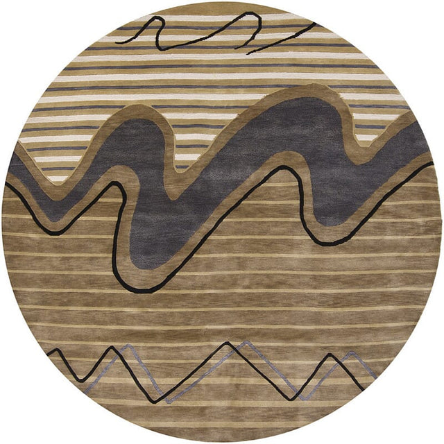 Chandra Aadi Aad1333 Grey / Black / Ivory / Brown Rugs.