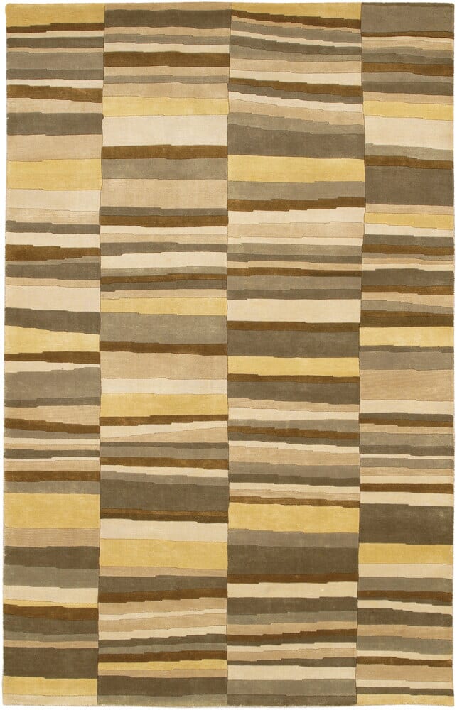 Chandra Aadi Aad1336 Green / Ivory / Brown / Beige / Gold Rugs.