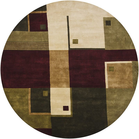 Chandra Aadi Aad1358 Green / Light Gold / Wine / Tan Rugs.