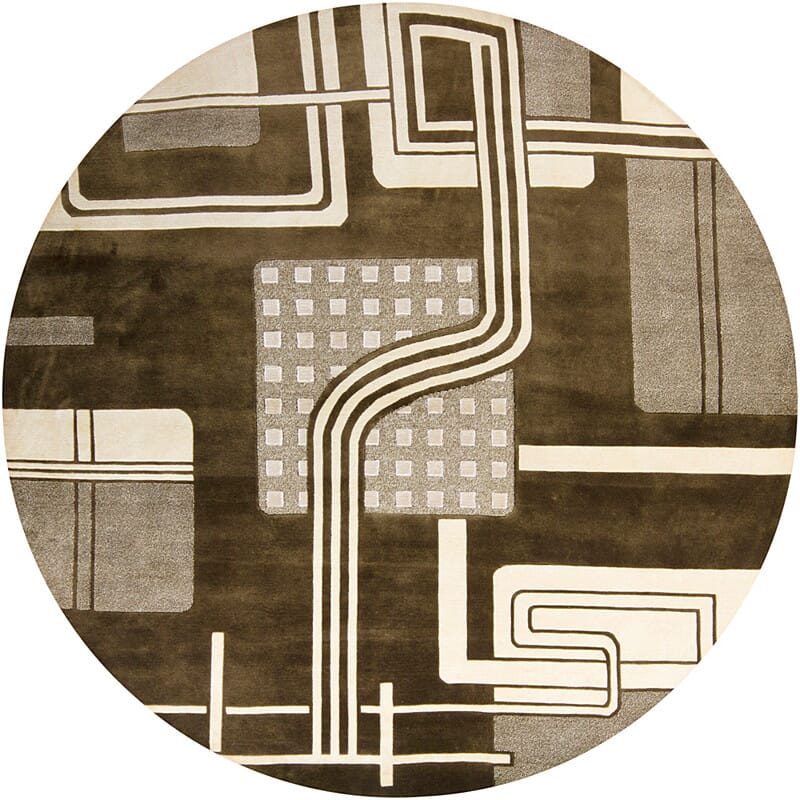 Chandra Aadi Aad1463 Deep Green / Beige Rugs.
