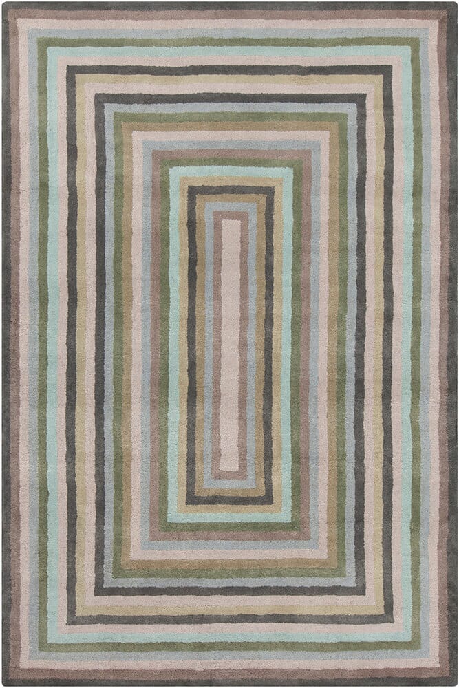 Chandra Allie All116 Tan / Blue / Grey / Green Rugs.