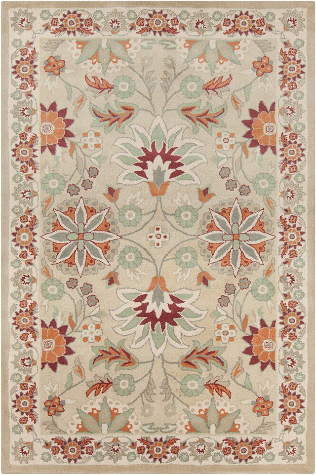 Chandra Allie All118 Beige / Cream / Orange / Green Rugs.