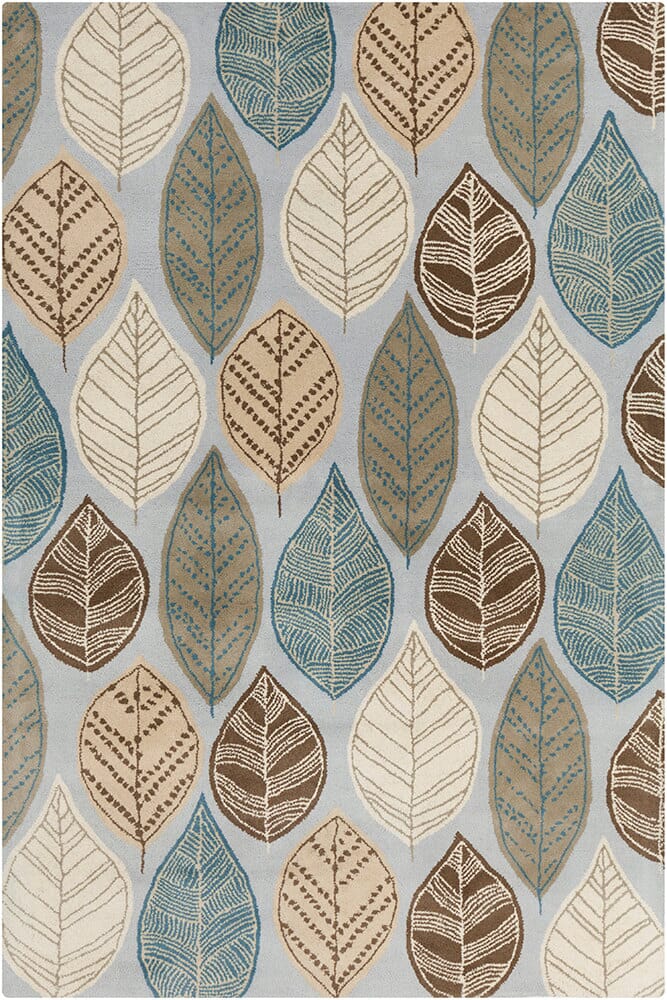 Chandra Allie All139 Grey / Blue / Tan / Brown Rugs.