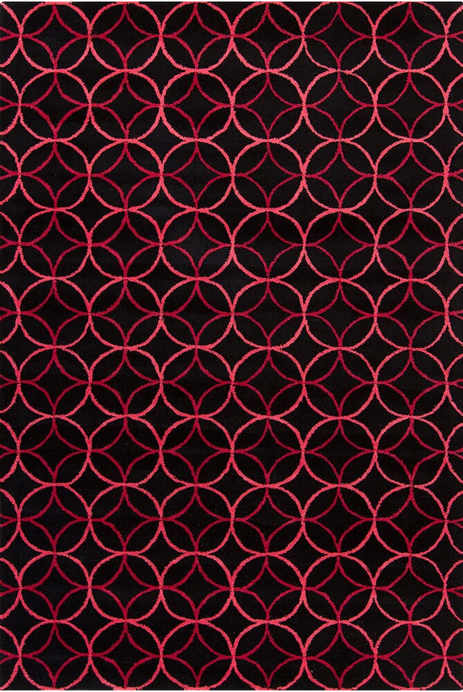 Chandra Allie All20 Black / Red / Pink Rugs.