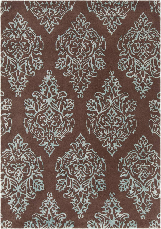 Chandra Allie All304 Brown / Blue Rugs.