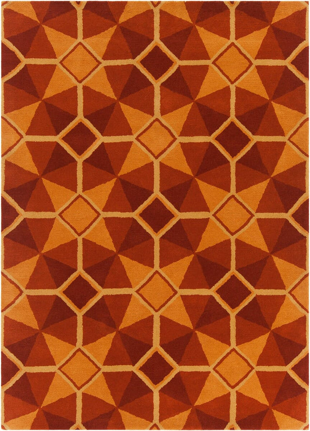 Chandra Allie All305 Red / Orange / Yellow Rugs.