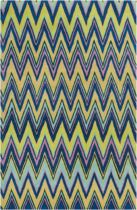 Chandra Allie All55 Green / Blue / Yellow / Purple Rugs.