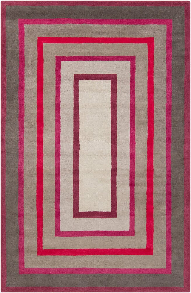 Chandra Allie All57 Red / Grey Rugs.