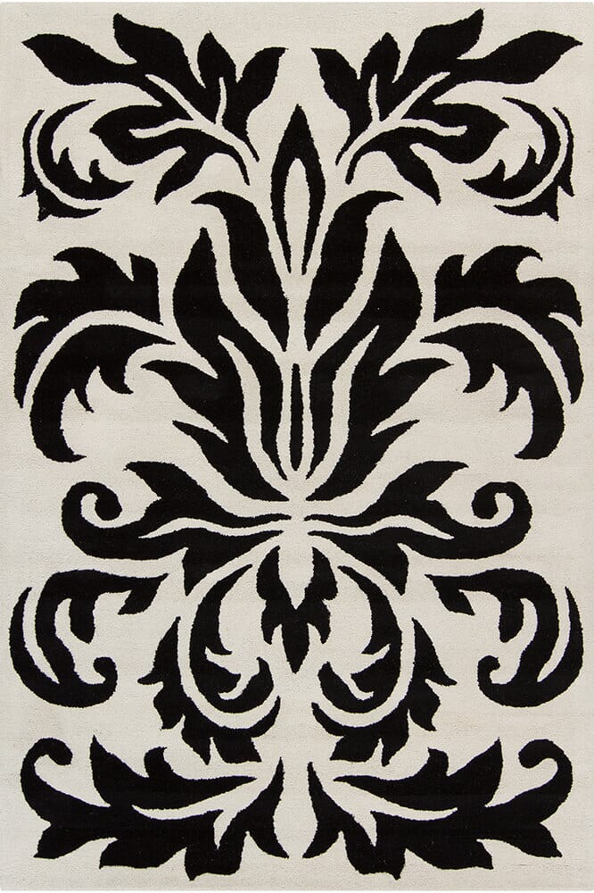 Chandra Allie All68 White / Black Rugs.