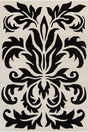 Chandra Allie All68 White / Black Rugs.