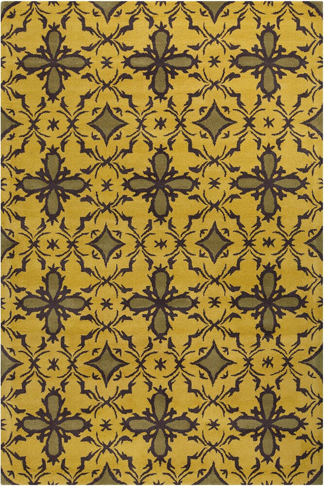 Chandra Allie All91 Gold / Green / Brown Rugs.