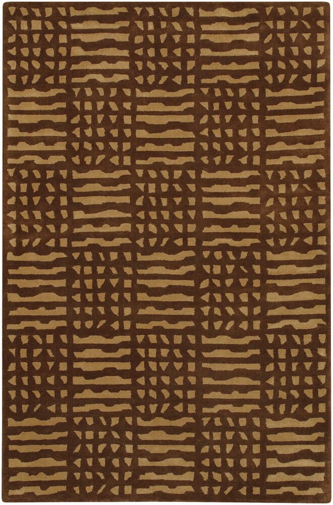 Chandra Alma Alm-303 Dark Brown / Light Brown Rugs.
