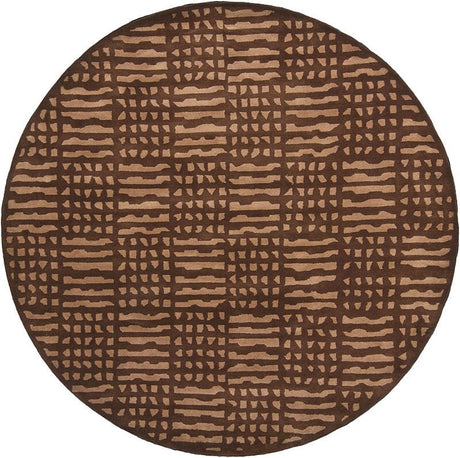 Chandra Alma Alm-303 Dark Brown / Light Brown Rugs.