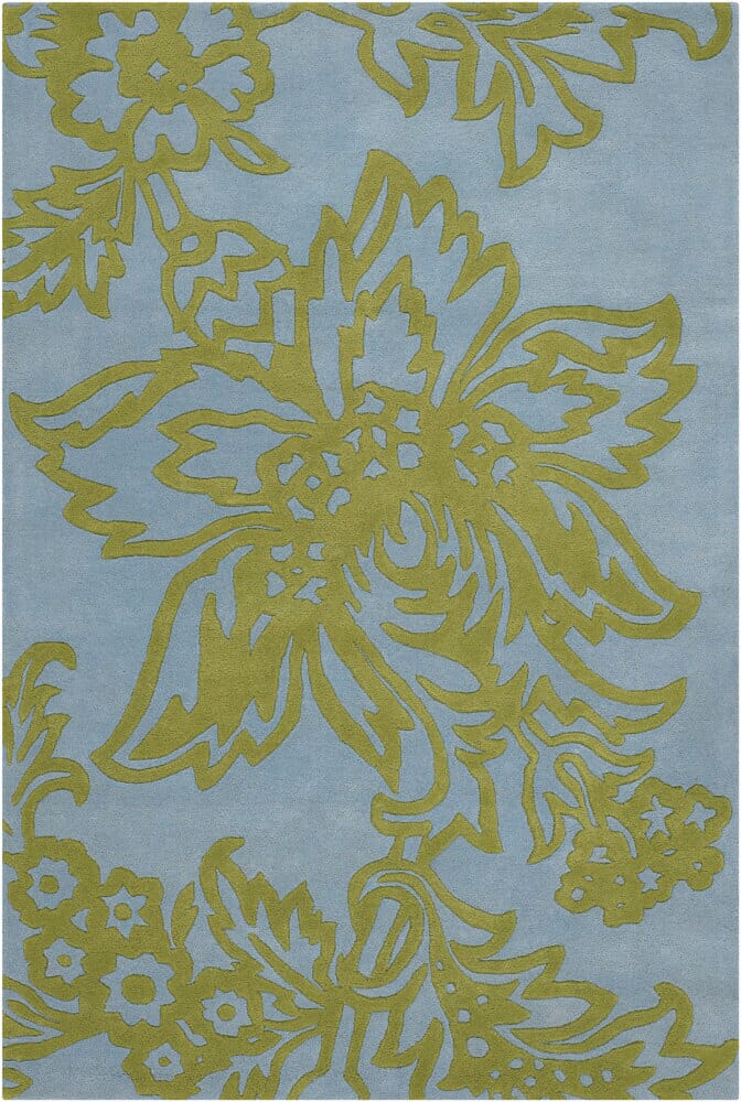 Chandra Amy Butler Amy13216 Green / Blue Rugs.