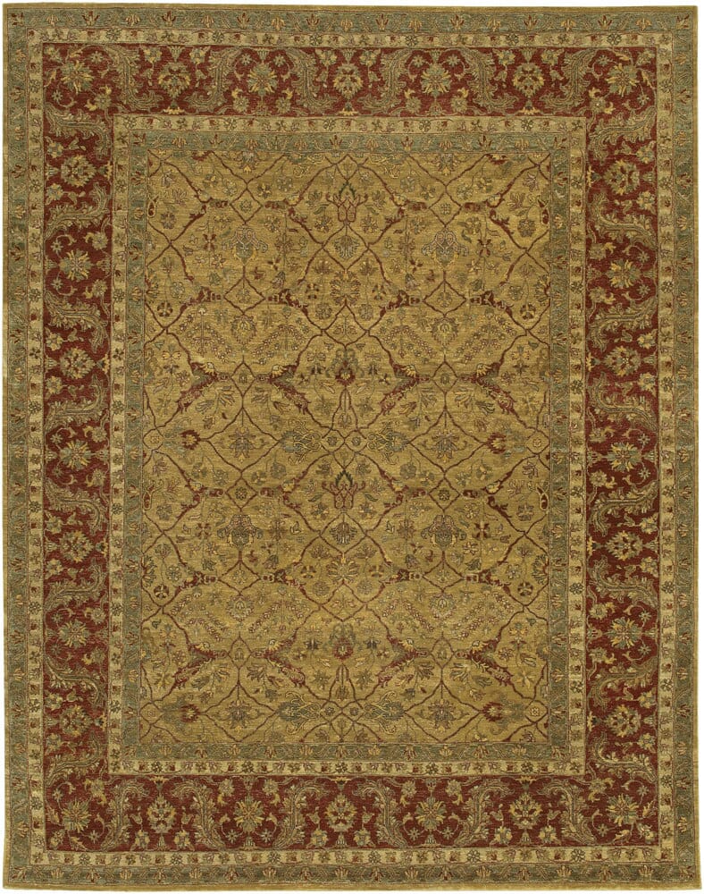 Chandra Angora Ang1402 Brown / Tan / Gold / Beige / Dusty Red / Green Rugs.