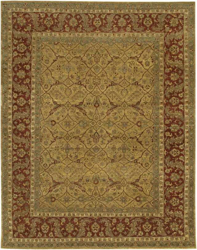 Chandra Angora Ang1402 Brown / Tan / Gold / Beige / Dusty Red / Green Rugs.