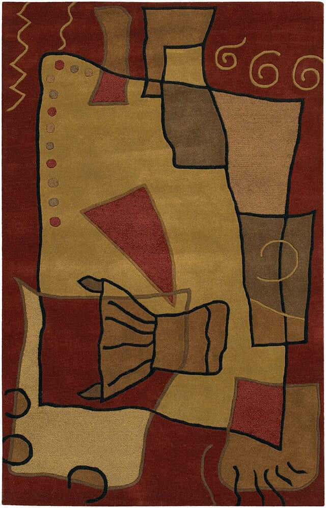 Chandra Antara ant-115 Burgundy Rugs.