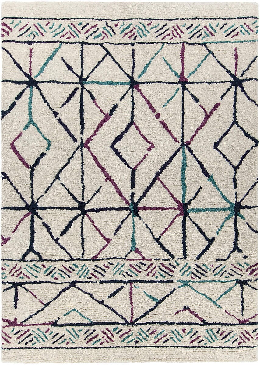 Chandra Arcon Arc33700 Cream / Red / Blue / Black Rugs.