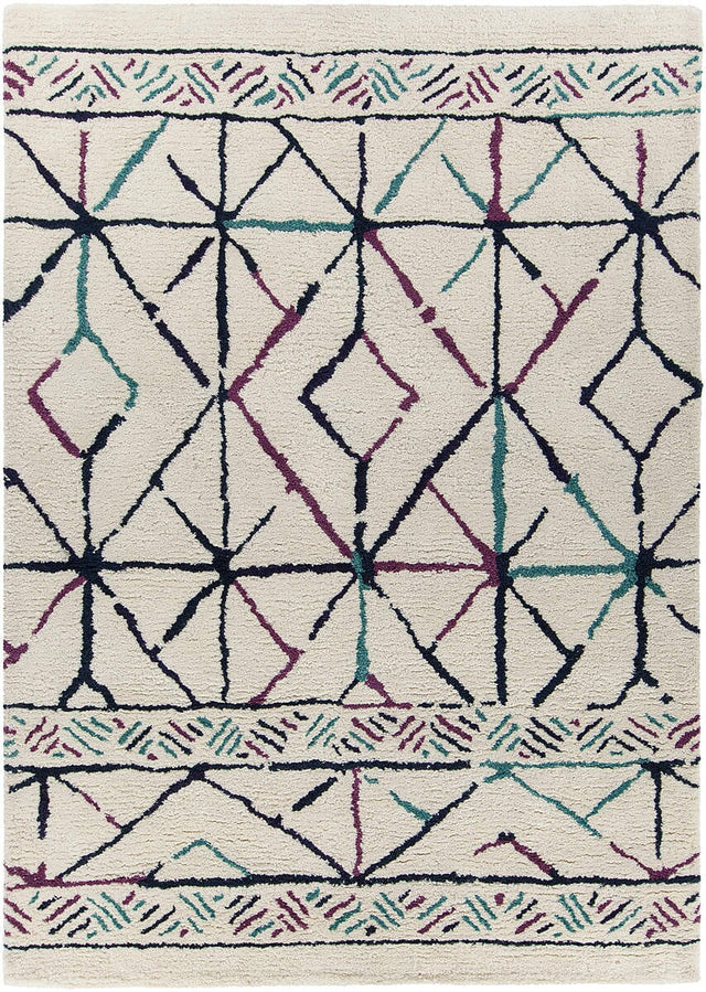 Chandra Arcon Arc33700 Cream / Red / Blue / Black Rugs.