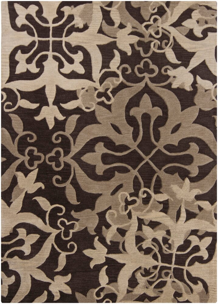 Chandra Bajrang Baj-8034 Dark Brown Rugs.
