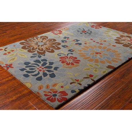 Chandra Bajrang Baj8043 Grey / Multi Rugs.