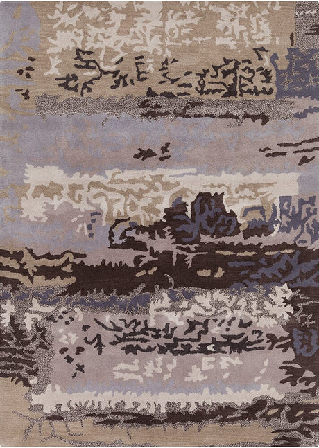 Chandra Bajrang Baj8045 Blue / Cream / Brown / Grey Rugs.