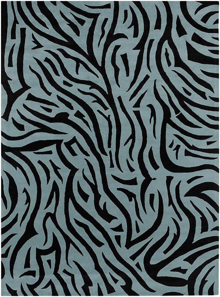 Chandra Birch Bir12103 Blue / Black Rugs.